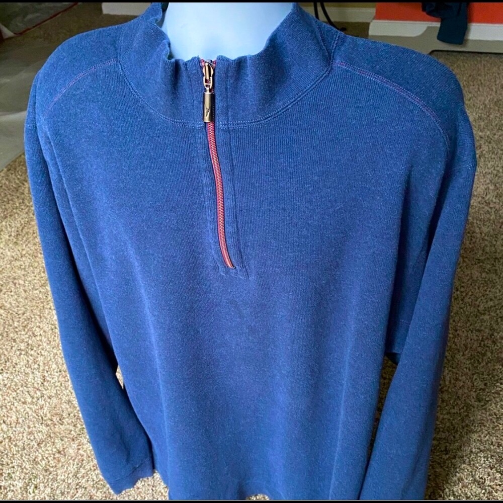 *Tommy Bahama reversible men’s pullover 1/4 zip sweater 3XL excellent condition!